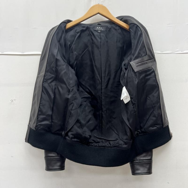 アーペーセー A.P.C. ジャケット、上着 ライダース シープスキン レザー モトブルゾン S 黒 / ブラック / black メンズ USED 古着 中古 50169287