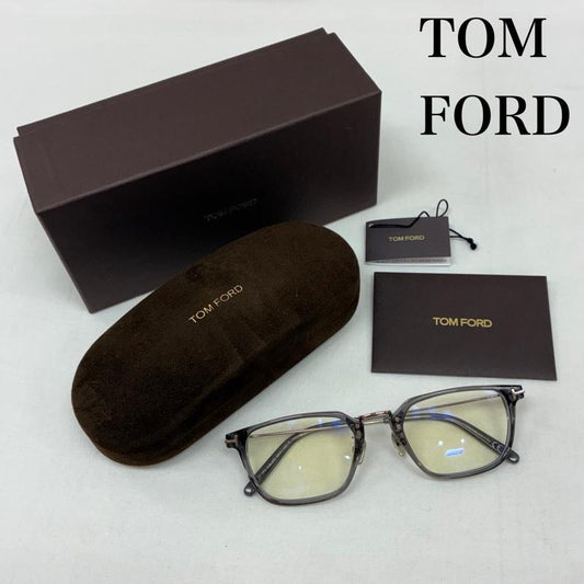 トム フォード TOM FORD めがね・サングラス めがね TF5862-D-B / 020 アジアンフィット スクエア クリア メタル フレーム メガネ - メンズ USED 古着 中古 50169290