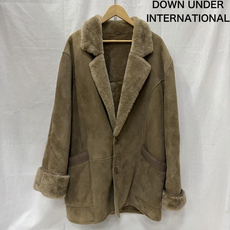 古着 USED ジャケット、上着 レザージャケット DOWN UNDER リアル ムートン ショールカラー コート XL メンズ USED 古着 中古 50169291