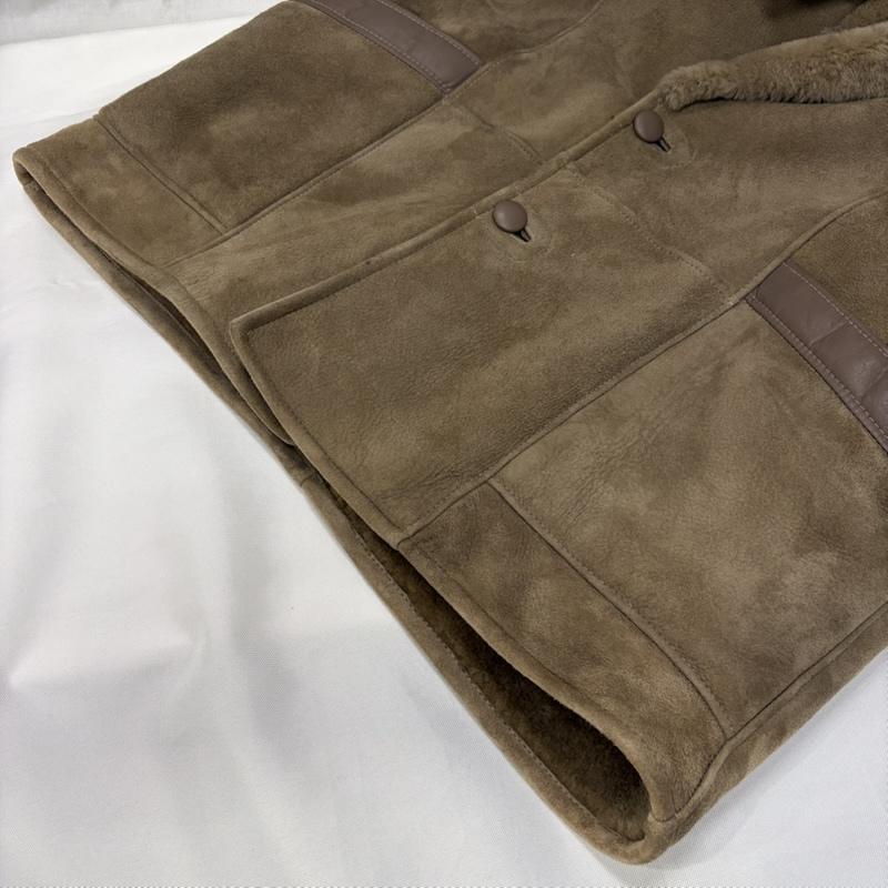 古着 USED ジャケット、上着 レザージャケット DOWN UNDER リアル ムートン ショールカラー コート XL メンズ USED 古着 中古 50169291