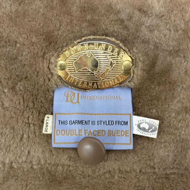 古着 USED ジャケット、上着 レザージャケット DOWN UNDER リアル ムートン ショールカラー コート XL メンズ USED 古着 中古 50169291