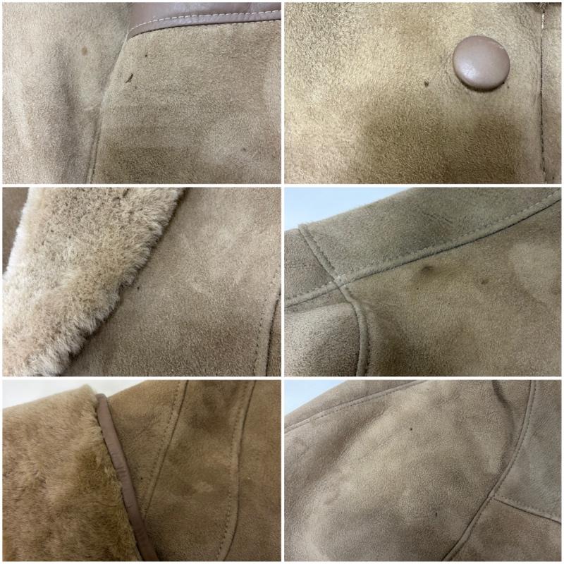 古着 USED ジャケット、上着 レザージャケット DOWN UNDER リアル ムートン ショールカラー コート XL メンズ USED 古着 中古 50169291