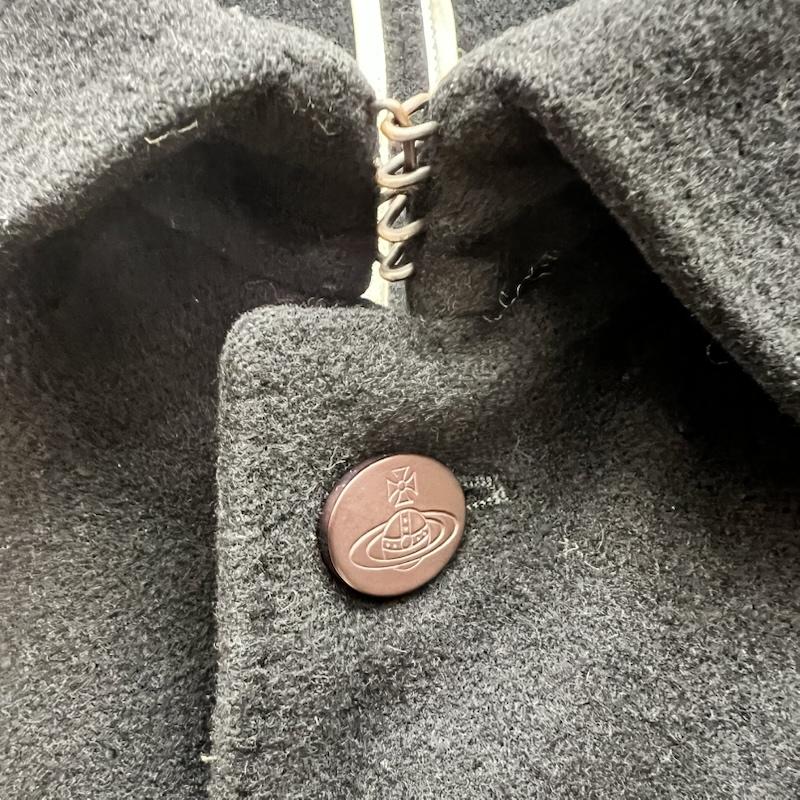 ヴィヴィアンウエストウッドマン Vivienne Westwood MAN コート コート一般 カシミヤ混 ウール 比翼 ステンカラーコート オーブボタン 46 黒 / ブラック / black メンズ USED 古着 中古 50169297