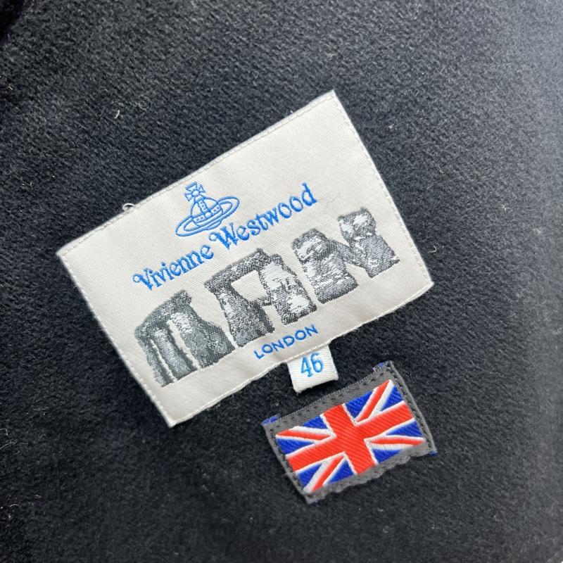 ヴィヴィアンウエストウッドマン Vivienne Westwood MAN コート コート一般 カシミヤ混 ウール 比翼 ステンカラーコート オーブボタン 46 黒 / ブラック / black メンズ USED 古着 中古 50169297