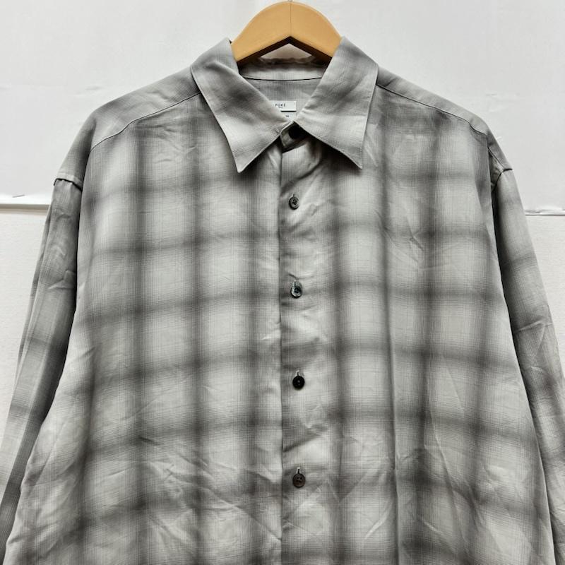 古着 USED シャツ、ブラウス 長袖 26SS YOKE ヨーク テンセル オンブレチェックシャツ 2 灰 / グレー / gray メンズ USED 古着 中古 50169299