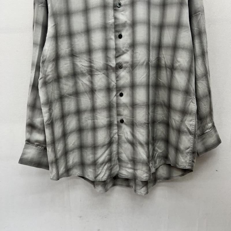 古着 USED シャツ、ブラウス 長袖 26SS YOKE ヨーク テンセル オンブレチェックシャツ 2 灰 / グレー / gray メンズ USED 古着 中古 50169299