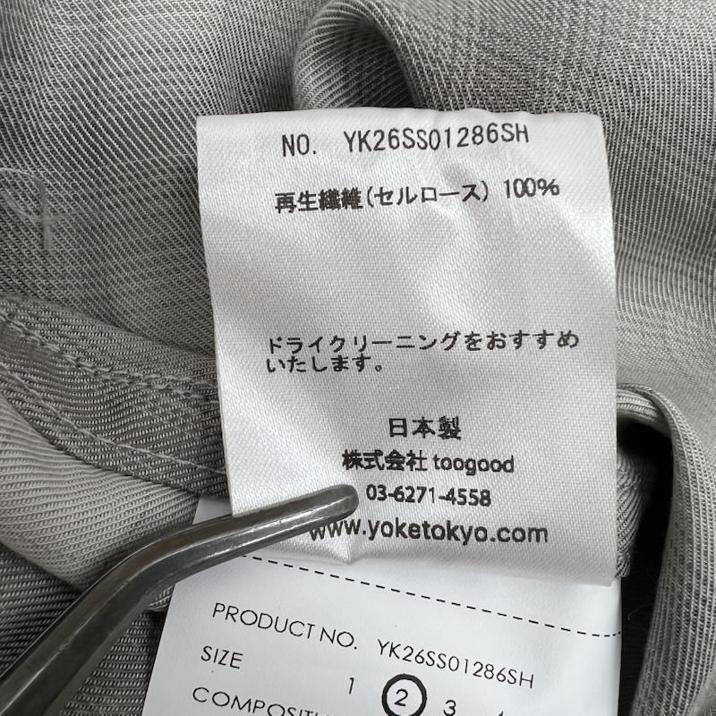 古着 USED シャツ、ブラウス 長袖 26SS YOKE ヨーク テンセル オンブレチェックシャツ 2 灰 / グレー / gray メンズ USED 古着 中古 50169299