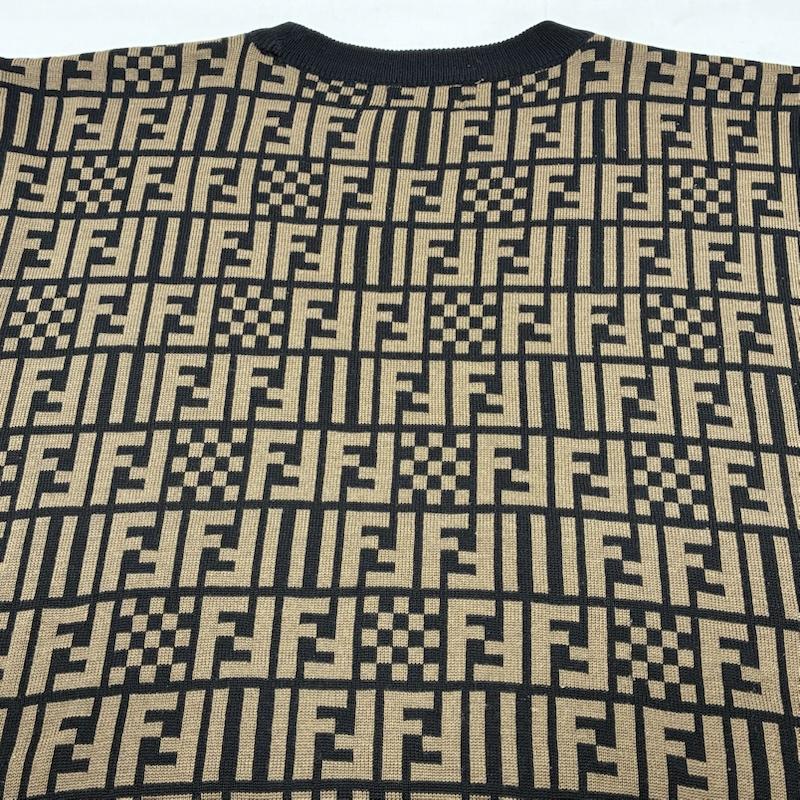 フェンディ FENDI ニット、セーター 長袖 OLD ARCHIVE ズッカ柄 FFロゴ クルーネック ニット セーター ヴィンテージ アーカイブ - レディース USED 古着 中古 50169304