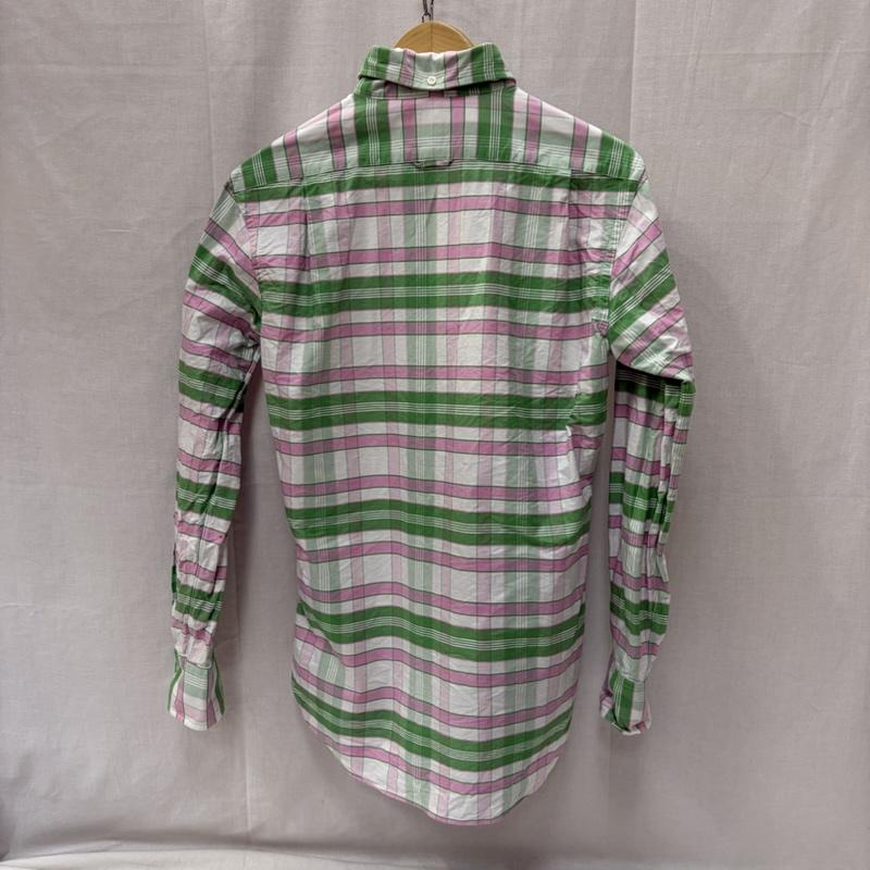 トムブラウン THOM BROWNE シャツ、ブラウス 長袖 mwl010AW6209-13-2 クラシック ボタンダウン 長袖シャツ 1 白 / ホワイト / white X 桃 / ピンク / pink X 緑 / グリーン / green メンズ USED 古着 中古 50169310