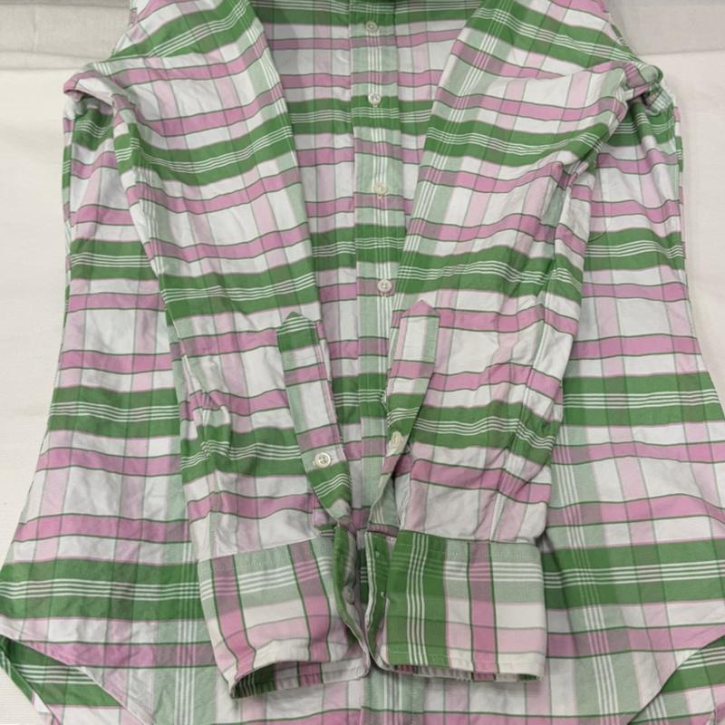 トムブラウン THOM BROWNE シャツ、ブラウス 長袖 mwl010AW6209-13-2 クラシック ボタンダウン 長袖シャツ 1 白 / ホワイト / white X 桃 / ピンク / pink X 緑 / グリーン / green メンズ USED 古着 中古 50169310