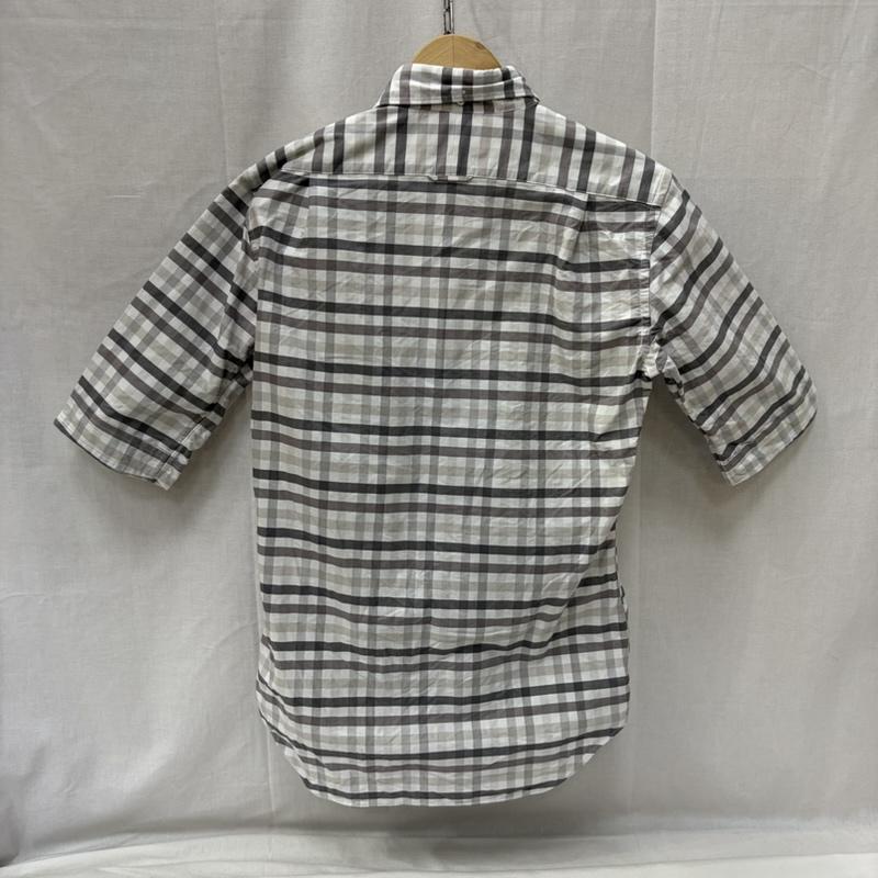 トムブラウン THOM BROWNE シャツ、ブラウス 半袖 MWS002 クラシック ボタンダウン 半袖シャツ 1 白 / ホワイト / white X 灰 / グレー / gray メンズ USED 古着 中古 50169311