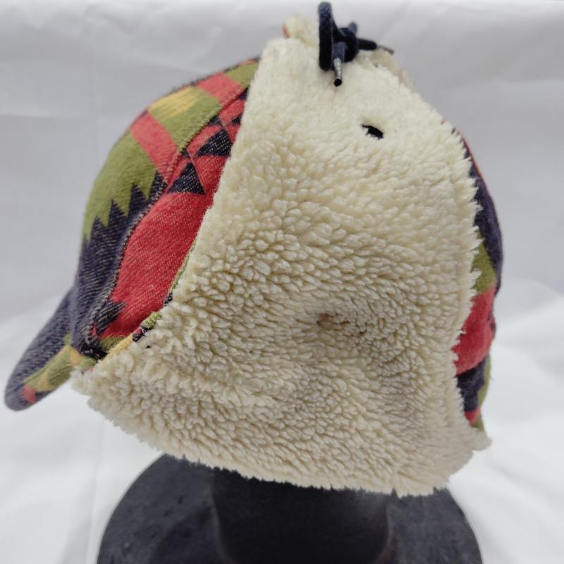 ラグビーラルフローレン RUGBYRALPHLAUREN 帽子 キャップ ネイティブ柄 イヤーフラップ ウール キャップ S/M - メンズ USED 古着 中古 50169317