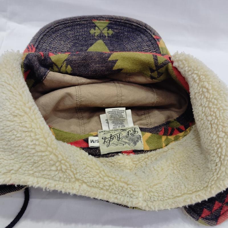 ラグビーラルフローレン RUGBYRALPHLAUREN 帽子 キャップ ネイティブ柄 イヤーフラップ ウール キャップ S/M - メンズ USED 古着 中古 50169317