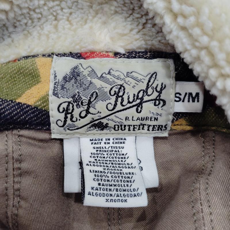 ラグビーラルフローレン RUGBYRALPHLAUREN 帽子 キャップ ネイティブ柄 イヤーフラップ ウール キャップ S/M - メンズ USED 古着 中古 50169317