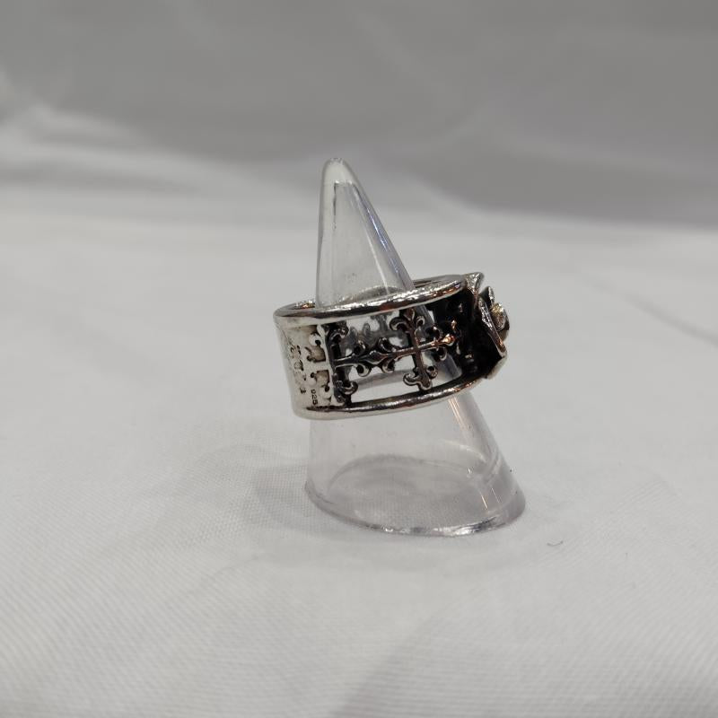 古着 USED アクセサリー 指輪 ローズ 薔薇 クロス シルバー リング 指輪 12号 - メンズ USED 古着 中古 50169318