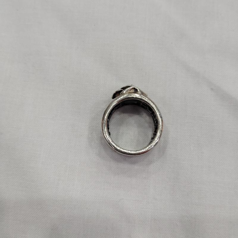 古着 USED アクセサリー 指輪 ローズ 薔薇 クロス シルバー リング 指輪 12号 - メンズ USED 古着 中古 50169318