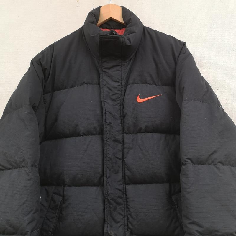 ナイキ NIKE ジャケット、上着 ダウンジャケット 90s 銀タグ 白タグ スウッシュ ロゴ 刺繡 ダウン ジャケット H7 YGT M 黒 / ブラック / black メンズ USED 古着 中古 50169323