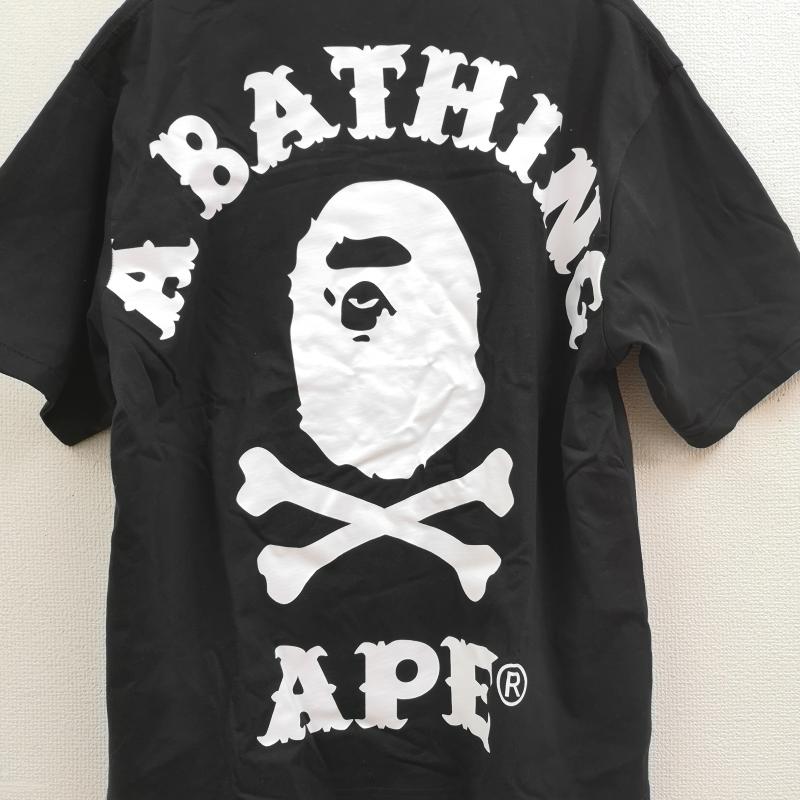 アベイシングエイプ A BATHING APE Tシャツ 半袖 BIG APE CROSSBONE COLLEGE 半袖 Tシャツ S/S TEE 004TEL201006M XXL 黒 / ブラック / black メンズ USED 古着 中古 50169325