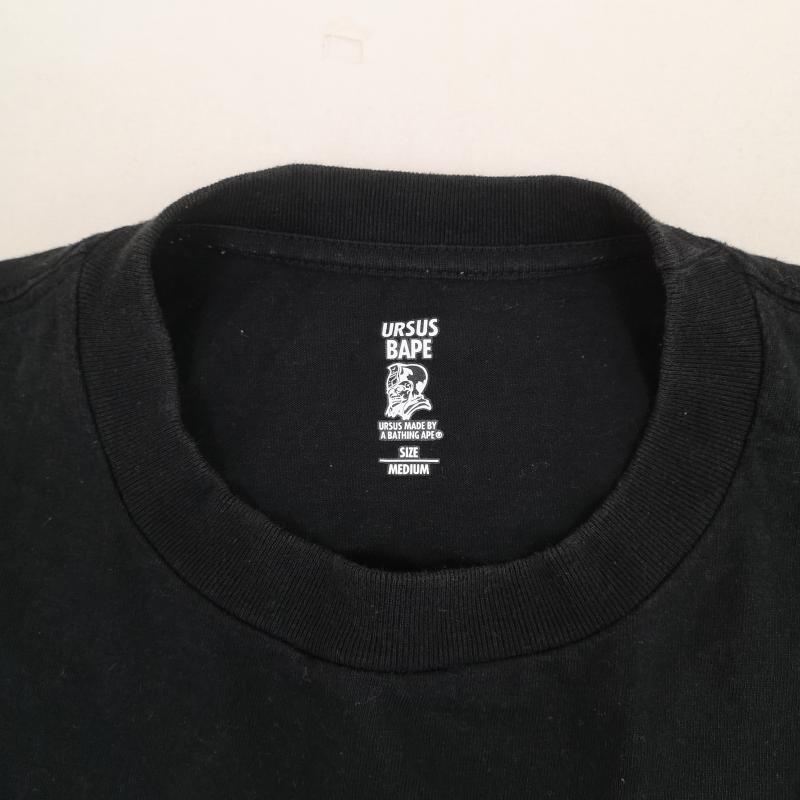 アベイシングエイプ A BATHING APE Tシャツ 半袖 日本製 USS ミリタリー バック ロゴ 半袖 Tシャツ S/S TEE M 黒 / ブラック / black メンズ USED 古着 中古 50169329