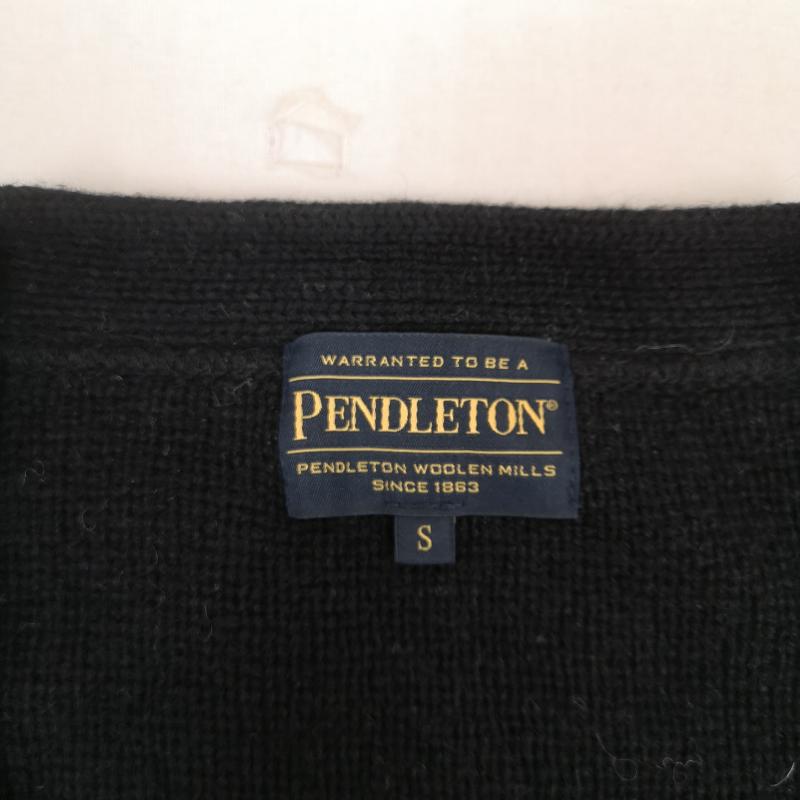 ペンドルトン PENDLETON カーディガン 長袖 厚手 ジャガード ニット カーディガン 9575-8216 S 黒 / ブラック / black X 灰 / グレー / gray メンズ USED 古着 中古 50169331