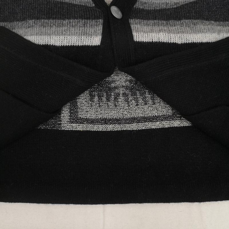 ペンドルトン PENDLETON カーディガン 長袖 厚手 ジャガード ニット カーディガン 9575-8216 S 黒 / ブラック / black X 灰 / グレー / gray メンズ USED 古着 中古 50169331
