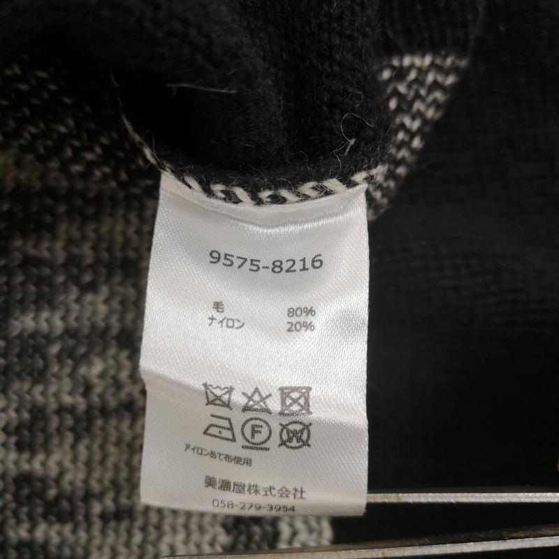 ペンドルトン PENDLETON カーディガン 長袖 厚手 ジャガード ニット カーディガン 9575-8216 S 黒 / ブラック / black X 灰 / グレー / gray メンズ USED 古着 中古 50169331