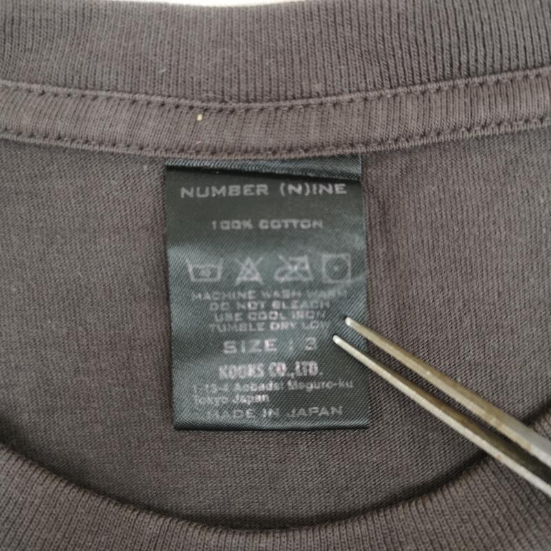 ナンバーナイン NUMBER (N)INE Tシャツ 半袖 MILK&COOKIES 半袖 Tシャツ S/S TEE 3 チャコールグレー / チャコールグレー / メンズ USED 古着 中古 50169333