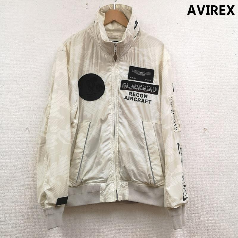 アヴィレックス AVIREX ジャケット、上着 フライトジャケット BLACKBIRD STAND ZIP ブラックバード スタンドジップ ミリタリー ジャケット 6102133 L 白 / ホワイト / white メンズ USED 古着 中古 50169335