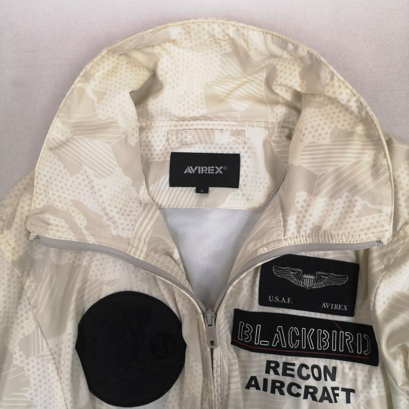 アヴィレックス AVIREX ジャケット、上着 フライトジャケット BLACKBIRD STAND ZIP ブラックバード スタンドジップ ミリタリー ジャケット 6102133 L 白 / ホワイト / white メンズ USED 古着 中古 50169335