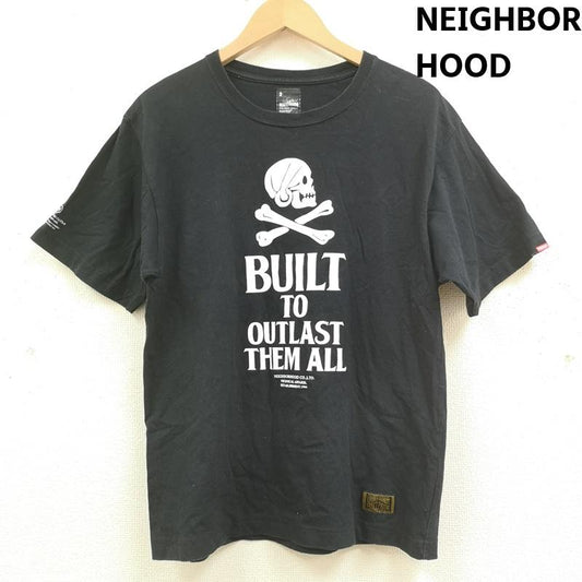 ネイバーフッド NEIGHBORHOOD Tシャツ 半袖 BUILT TO OUTLAST THEM ALL スカル プリント 半袖 Tシャツ S/S TEE 2 黒 / ブラック / black メンズ USED 古着 中古 50169336
