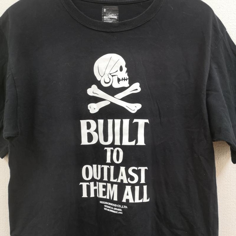 ネイバーフッド NEIGHBORHOOD Tシャツ 半袖 BUILT TO OUTLAST THEM ALL スカル プリント 半袖 Tシャツ S/S TEE 2 黒 / ブラック / black メンズ USED 古着 中古 50169336
