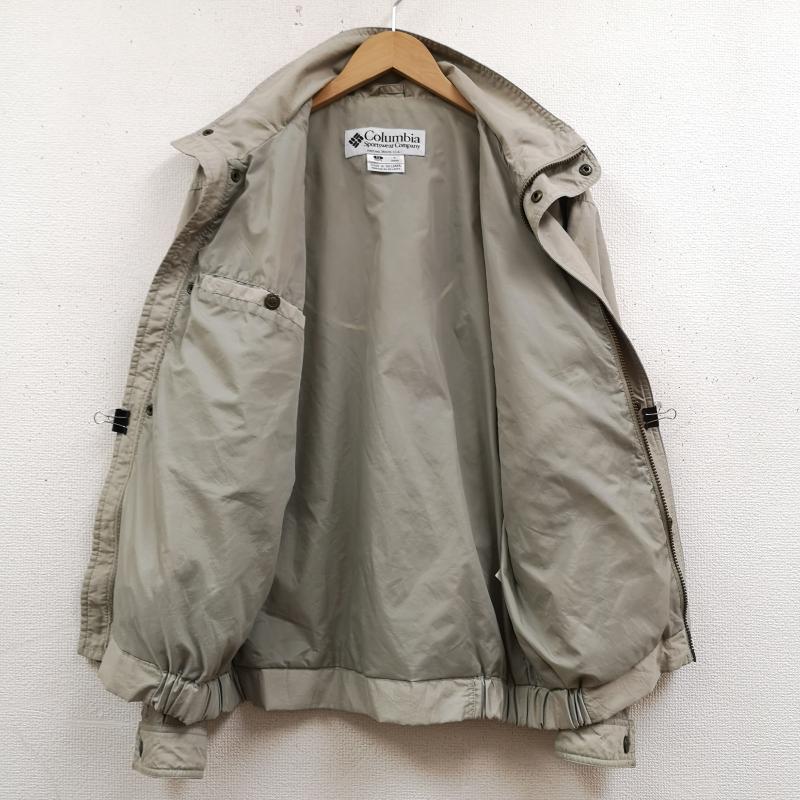 コロンビア Columbia ジャケット、上着 ジャンパー、ブルゾン 90-00 s ロゴ 刺繡 ワンポイント ナイロン シェル ジャケット M ベージュ / ベージュ / beige メンズ USED 古着 中古 50169339