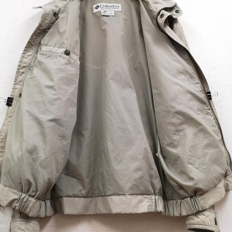 コロンビア Columbia ジャケット、上着 ジャンパー、ブルゾン 90-00 s ロゴ 刺繡 ワンポイント ナイロン シェル ジャケット M ベージュ / ベージュ / beige メンズ USED 古着 中古 50169339
