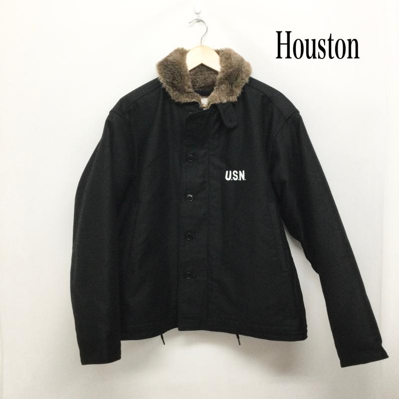 ヒューストン HOUSTON ジャケット、上着 フライトジャケット HOUSTON N-1 デッキジャケット 65913 アメカジ ネイビー 38 ロゴ、文字 紺 / ネイビー / navy メンズ USED 古着 中古 50169343