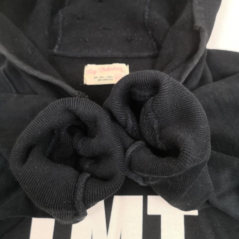 ティーエムティー TMT パーカー 長袖 日本製 TMT YOURS BIG3 ダメージ クラッシュ 加工 プルオーバー スウェット パーカー M 黒 / ブラック / black メンズ USED 古着 中古 50169344