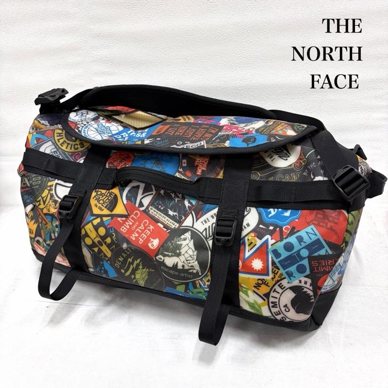 ザノースフェイス THE NORTH FACE ボストンバッグ ボストンバッグ BC DUFFEL ダッフル 総柄 ワッペン ステッカー ロゴ プリント ドラム ボストン リュック 大容量 バッグ 廃番 - ロゴ、文字 X 総柄 X プリント 黒 / ブラック / black X マルチカラー / マルチカラー / multicolor メンズ USED 古着 中古 50169345