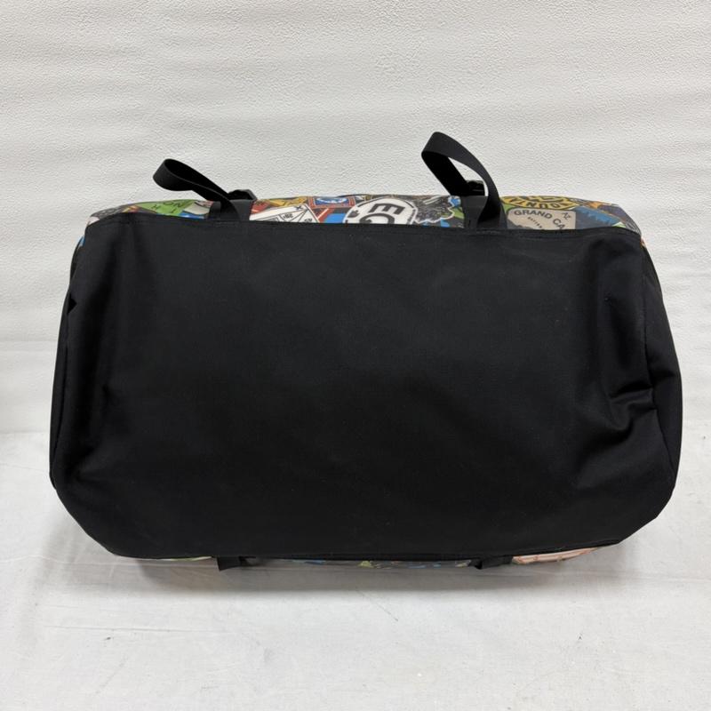 ザノースフェイス THE NORTH FACE ボストンバッグ ボストンバッグ BC DUFFEL ダッフル 総柄 ワッペン ステッカー ロゴ プリント ドラム ボストン リュック 大容量 バッグ 廃番 - ロゴ、文字 X 総柄 X プリント 黒 / ブラック / black X マルチカラー / マルチカラー / multicolor メンズ USED 古着 中古 50169345