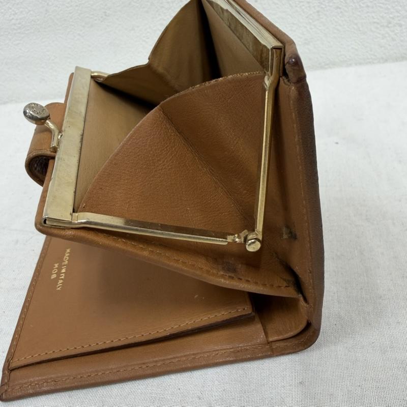 セリーヌ CELINE 財布 コンパクト財布 マカダム ロゴ 総柄 レザー がま口 トリオンフ 二つ折り コンパクト 財布 ヴィンテージ - ロゴ、文字 茶 / ブラウン / brown レディース USED 古着 中古 50169348