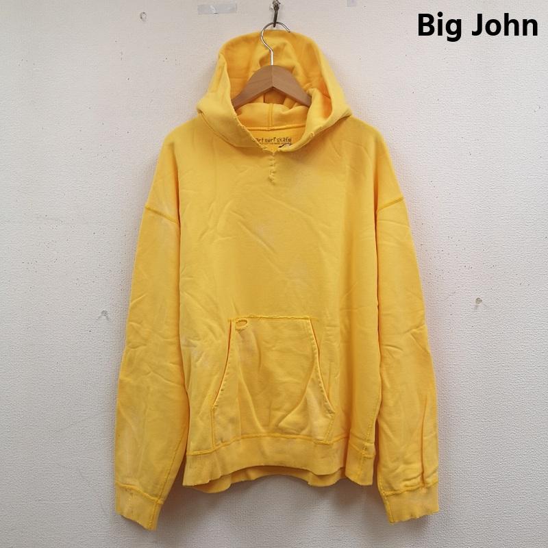 ビッグジョン Big John パーカー 長袖 日本製 SURT ダイス サイコロ さくらんぼ チェリー プルオーバー スウェット パーカー L 黄 / イエロー / yellow メンズ USED 古着 中古 50169350