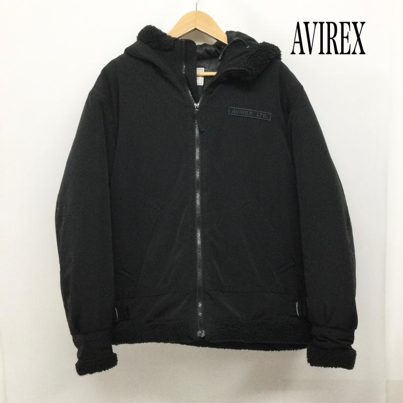 アヴィレックス AVIREX ジャケット、上着 フライトジャケット AVIREX アヴィレックス 783-2252050 B-3 HOODIE 中綿フライトジャケット L 無地 黒 / ブラック / black メンズ USED 古着 中古 50169356
