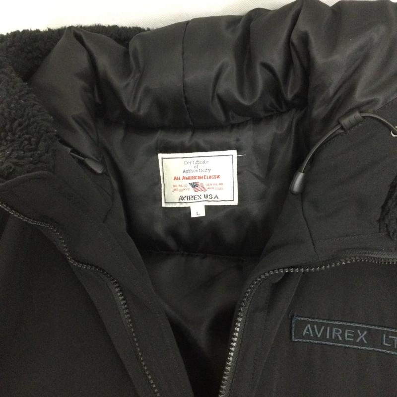 アヴィレックス AVIREX ジャケット、上着 フライトジャケット AVIREX アヴィレックス 783-2252050 B-3 HOODIE 中綿フライトジャケット L 無地 黒 / ブラック / black メンズ USED 古着 中古 50169356