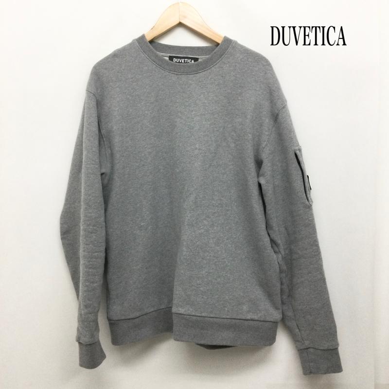デュベティカ DUVETICA トレーナー 長袖 Duvetica スウェット VXMT09114 メンズ 長袖 コットン クルーネック ロゴ トレーナー L 無地 灰 / グレー / gray メンズ USED 古着 中古 50169360