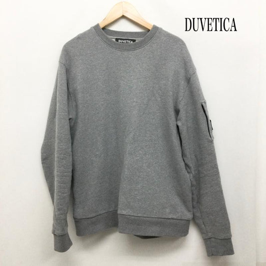 デュベティカ DUVETICA トレーナー 長袖 Duvetica スウェット VXMT09114 メンズ 長袖 コットン クルーネック ロゴ トレーナー L 無地 灰 / グレー / gray メンズ USED 古着 中古 50169360