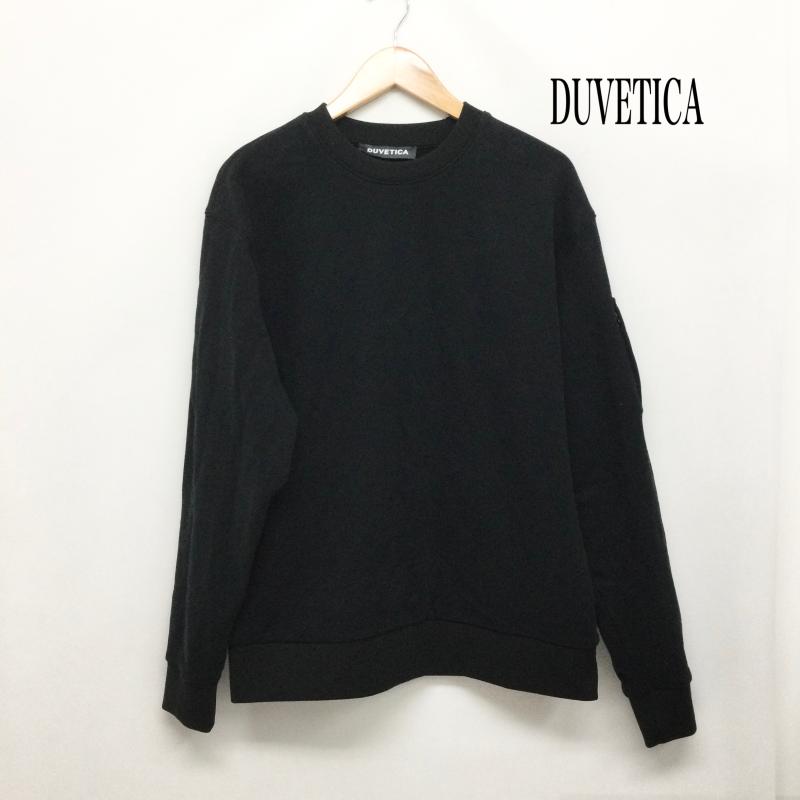 デュベティカ DUVETICA トレーナー 長袖 Duvetica スウェット VXMT09114 メンズ 長袖 コットン クルーネック ロゴ トレーナー L 無地 黒 / ブラック / black メンズ USED 古着 中古 50169361