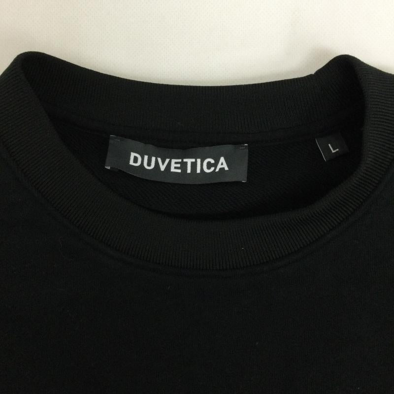 デュベティカ DUVETICA トレーナー 長袖 Duvetica スウェット VXMT09114 メンズ 長袖 コットン クルーネック ロゴ トレーナー L 無地 黒 / ブラック / black メンズ USED 古着 中古 50169361