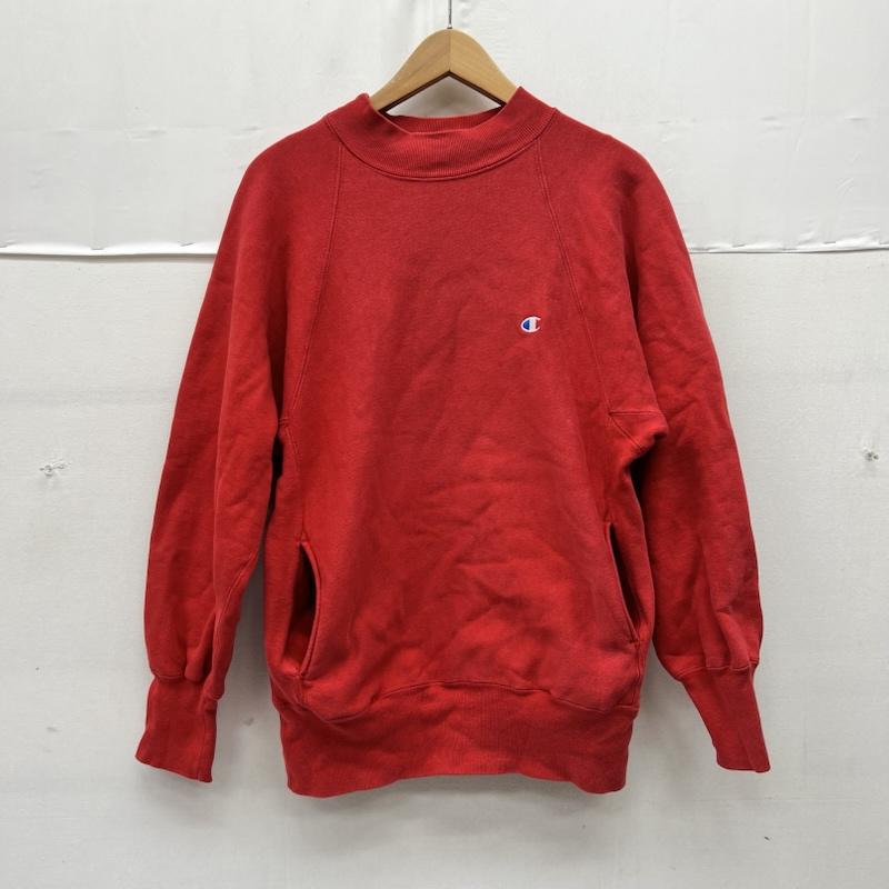チャンピオン Champion トレーナー 長袖 90s USA製 刺繍タグ モックネック リバースウィーブ ラグランスウェット M 赤 / レッド / red メンズ USED 古着 中古 50169363