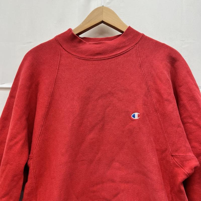 チャンピオン Champion トレーナー 長袖 90s USA製 刺繍タグ モックネック リバースウィーブ ラグランスウェット M 赤 / レッド / red メンズ USED 古着 中古 50169363