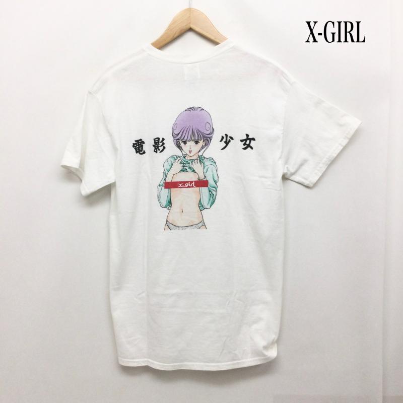 エックスガール X-girl Tシャツ 半袖 エックスガール X-girl 電影少女 Tシャツ VIDEO GIRL 1 プリント 白 / ホワイト / white メンズ USED 古着 中古 50169364