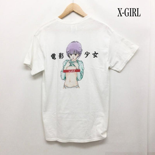 エックスガール X-girl Tシャツ 半袖 エックスガール X-girl 電影少女 Tシャツ VIDEO GIRL 1 プリント 白 / ホワイト / white メンズ USED 古着 中古 50169364