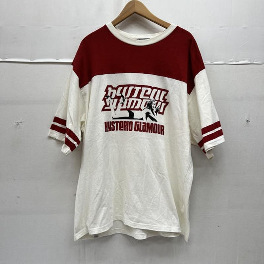 ヒステリックグラマー HYSTERIC GLAMOUR Tシャツ 半袖 LAY DAY WOMAN ヒスガール Tシャツ XL 白 / ホワイト / white X 赤 / レッド / red メンズ USED 古着 中古 50169368